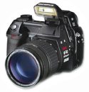 lympus E-10 - Markteinfhrung November 2000 - Die E-10 war eine digitale 4 Megapixel Spiegelreflexkamera mit fest angebauten Objektiv. Sie wog 1,1 kg und wurde bereits 2001 vom 5-Megapixel-Nachfolger Olympus E-20 abgelst.