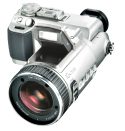 Sony DSC F717 - Markteinfhrung Oktober 2002 - Die fr damalige verhltnisse hochmoderne 5 MP Sonykamera die seit 1999 erhltliche 2 MP DSC-F505 Kamera ab. 