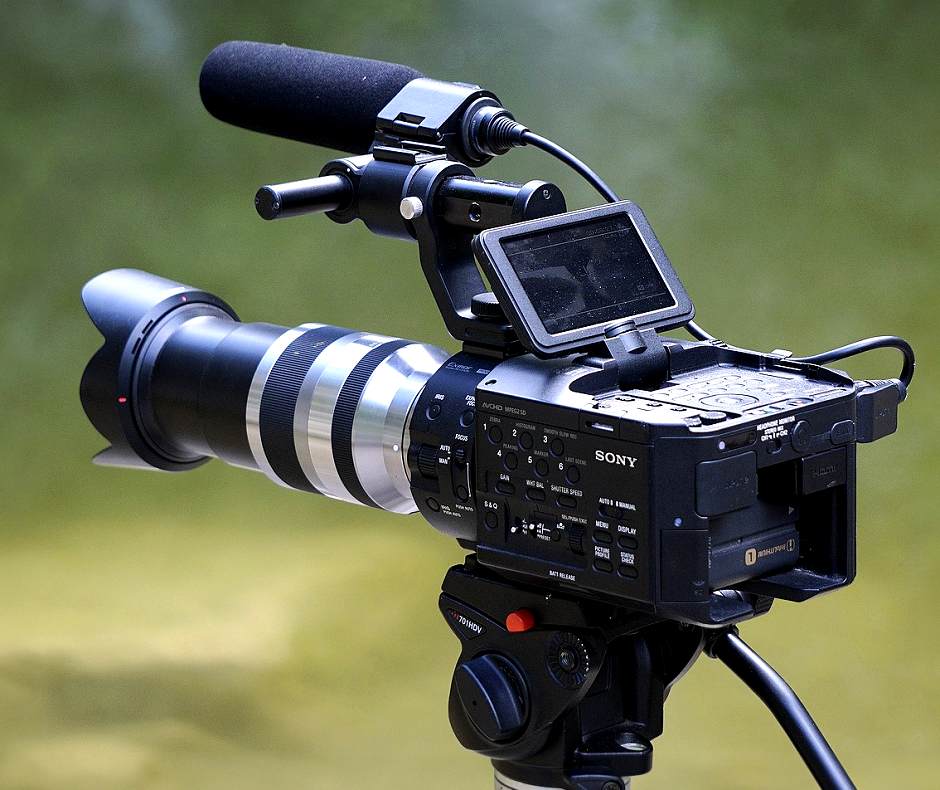 Sony Filmkamera mit Zusatzmmikrofon