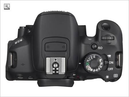 Bild: DSLR Kamera Canon EOS 650D Ansicht von Oben (Blitzschuh, Whlrad)