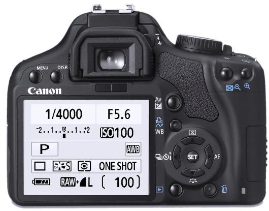 Foto: Digitale Spiegelreflex Kamera CANON EOS 450D Monitor Ansicht