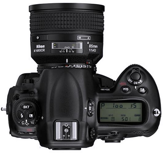 Foto: Digitale Spiegelreflexkamera Nikon D3 Ansicht von Oben