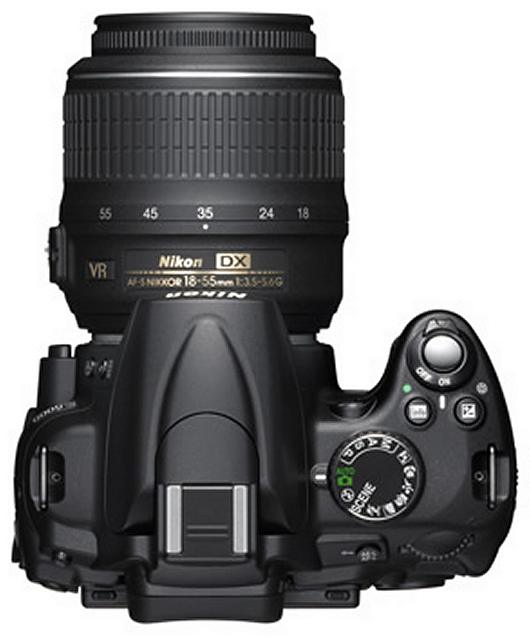 Foto: Digitale Spiegelreflex Kamera Nikon D-5000 Ansicht von Oben