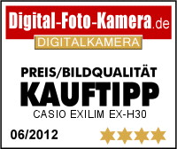 Digitalkamera Kauftipp 06/2012 Casio Exilim EX-H30 im Preisvergleich