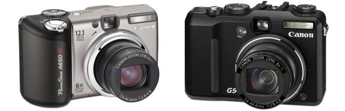 BILD: CANON POWERSHOT KAMERAS A650 und G9