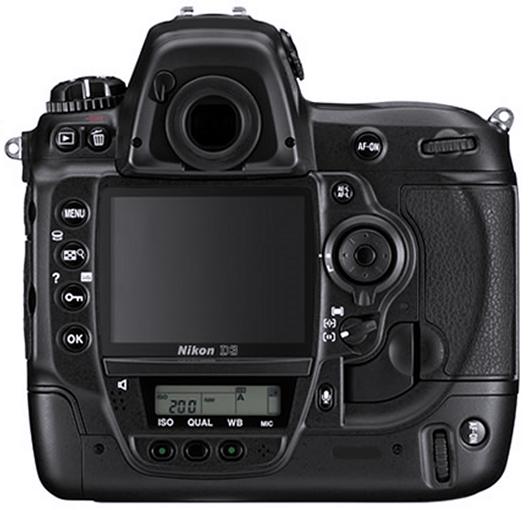 Foto: D-SLR Kamera Nikon D3 Ansicht von Hinten