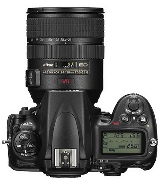 Foto: D-SLR Kamera Nikon D-700 Ansicht von Oben