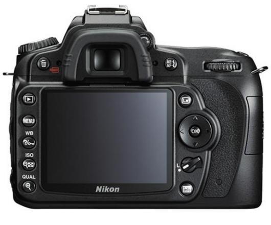 Foto: SLR Digitalkamera Nikon d90 Ansicht von Hinten