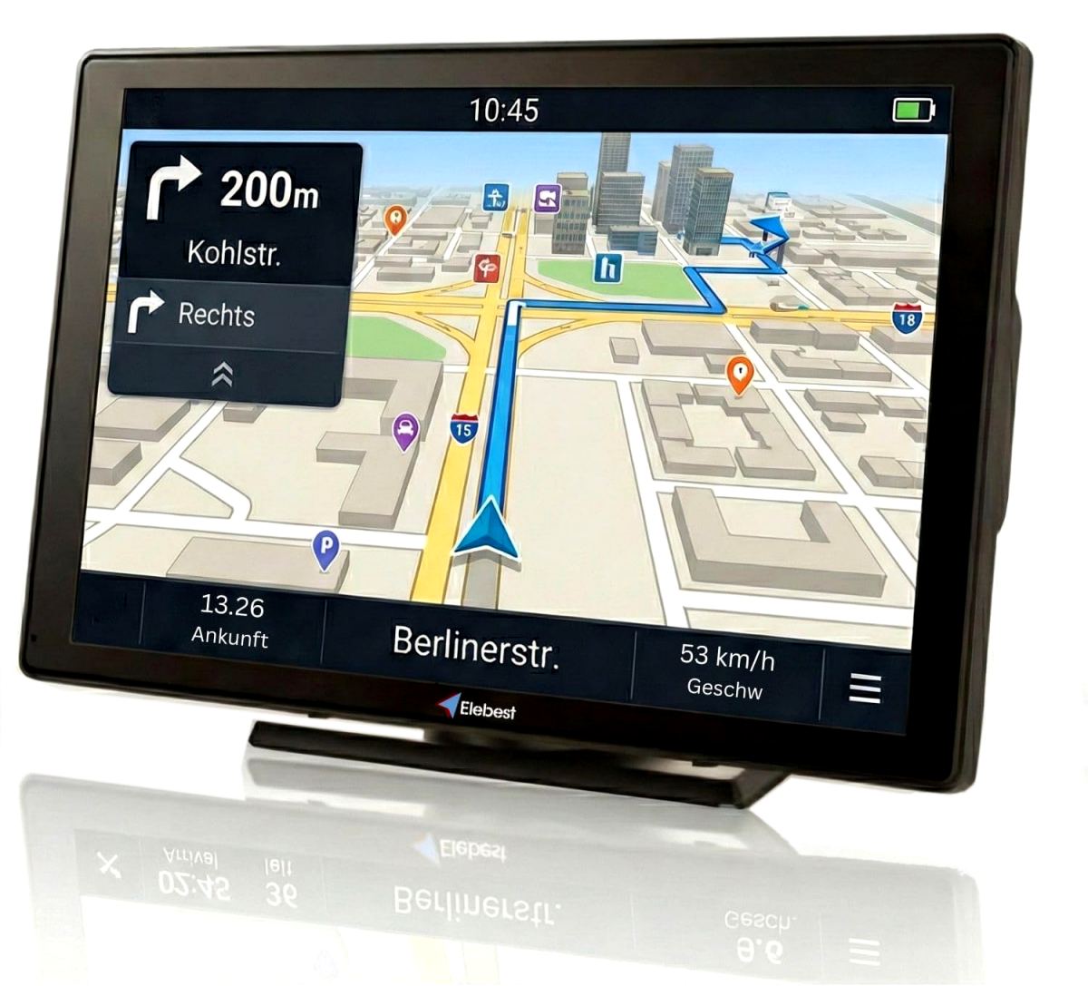 GPS Navi Navigation f�r Auto LKW PKW 7 Zoll Bluetooth Android 16GB 512MB Kostenloses Kartenupdate Touchscreen Navigationsger�t POI Blitzerwarnung