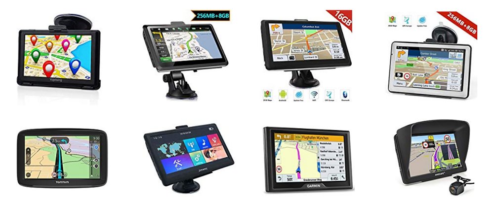 Top Angebote Navigationssysteme der Marken TOMTOM - GARMIN - NAVIGON nach Preis geordnet