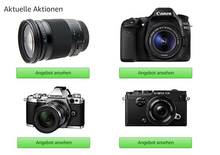 Kamera Sonderangebote / Reduzierte Ware / Cash-Back-Aktionen / Rcklufer